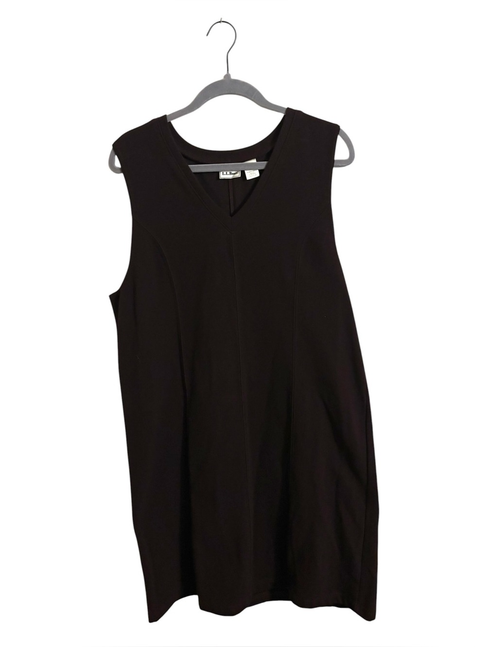 L.L. Bean Dark Purple Eggplant Sleeveless Dress Size 12‎